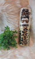 "Mom Life" leopard print - white only