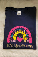 Teach, love, inspire pencil tee